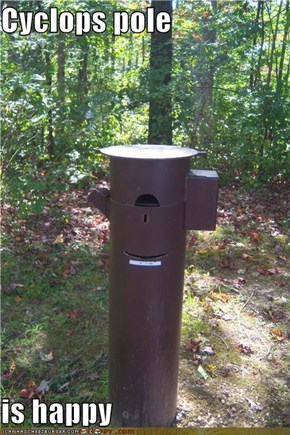 Cyclops pole  is happy