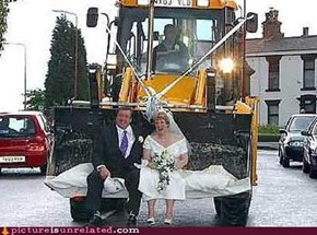 Front end loader just married
