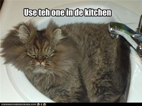 Use teh one in de kitchen
