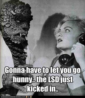 Gonna have to let you go hunny.. the LSD just kicked in..