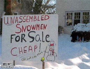 Unassembled Snowmen WIN