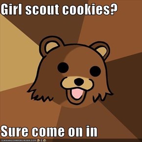 Girl scout cookies?  Sure come on in