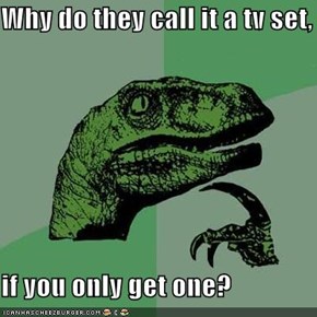 Why do they call it a tv set,  if you only get one?