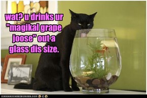 wat? u drinks ur "magikal grape joose" out a glass dis size.