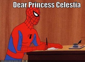 Dear Princess Celestia