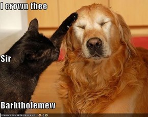 I crown thee Sir Barktholemew