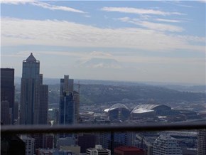 Mount Rainier as seen from the Space Needle