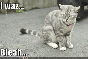 I waz...  Bleah...