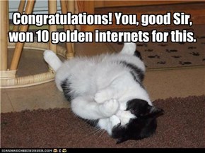 Congratulations! You, good Sir, won 10 golden internets for this.