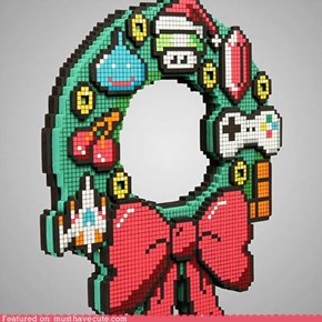 8 Bit LED Gamer Wreath