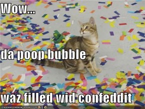 Wow... da poop bubble waz filled wid confeddit