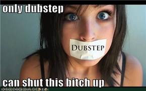 only dubstep  can shut this bitch up
