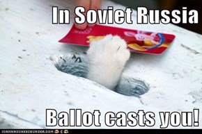 In Soviet Russia  Ballot casts you!