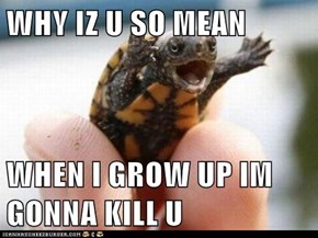 WHY IZ U SO MEAN  WHEN I GROW UP IM GONNA KILL U