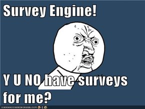 Survey Engine!  Y U NO have surveys for me?