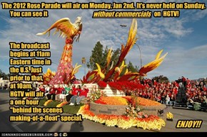 Attention Tournamet of Roses Parade Fans!