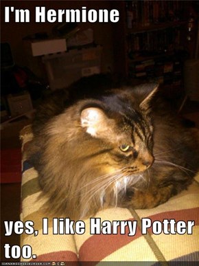 I'm Hermione  yes, I like Harry Potter too.