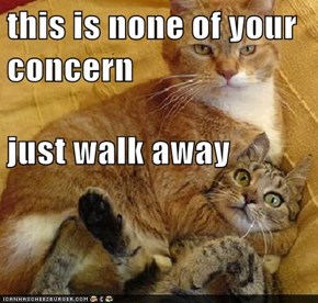 this is none of your concern just walk away