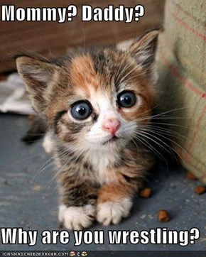 Mommy? Daddy?  Why are you wrestling?