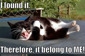 I found it.   Therefore, it belong to ME!