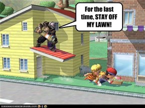 For the last time, STAY OFF MY LAWN!