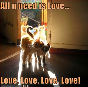 All u need is Love...  Love, Love, Love, Love!