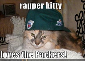 rapper kitty  loves the Packers!