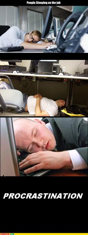 People sleeping on the job