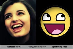 Rebecca Black Totally Looks Like Epic Smiley Face