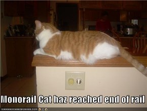 Monorail Cat haz reached end of rail