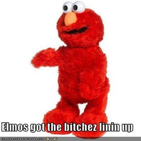 Elmos got the bitchez linin up