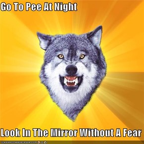 Go To Pee At Night  Look In The Mirror Without A Fear