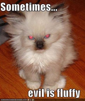Sometimes...  evil is fluffy