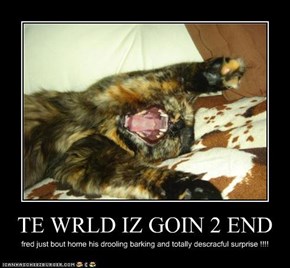 TE WRLD IZ GOIN 2 END