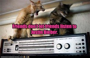 Friends don't let friends listen to Justin Bieber.