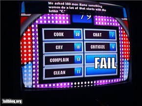 Name something women do that starts with F