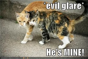 *evil glare*  He's MINE!