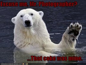 Excuse me, Mr. Photographer?  ...That coke was mine.