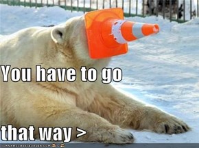 You have to go that way >