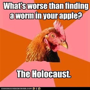 Anti-Joke Chicken: Half a Worm?