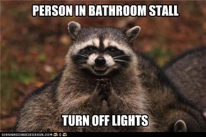 PERSON IN BATHROOM STALL