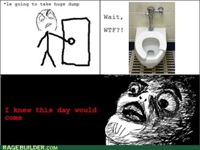Thou shall not sit on the broken toilet seat.