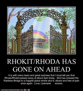 RHOKIT/RHODA HAS GONE ON AHEAD
