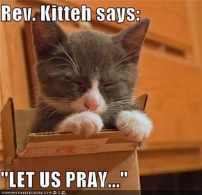 Rev. Kitteh says:  "LET US PRAY..."