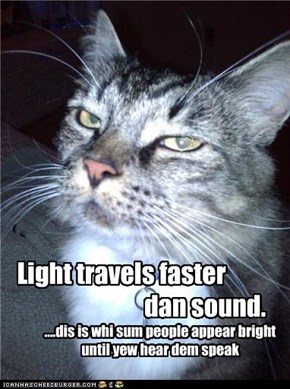 Light travels faster