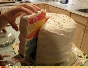 Rainbow cake AKA ~ Franken cake