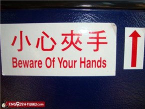I knew my hands were after me!