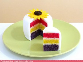 Epicute: Sunflower Rainbow Cake