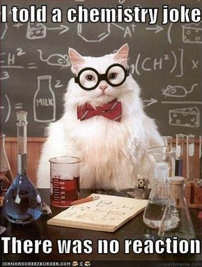 Chemistry Cat: At Least It Wasn't Negative