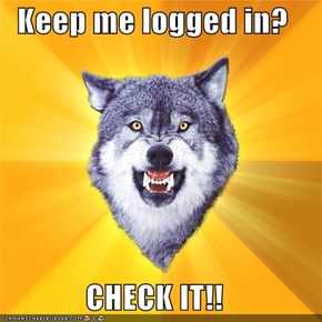 Keep me logged in?  CHECK IT!!